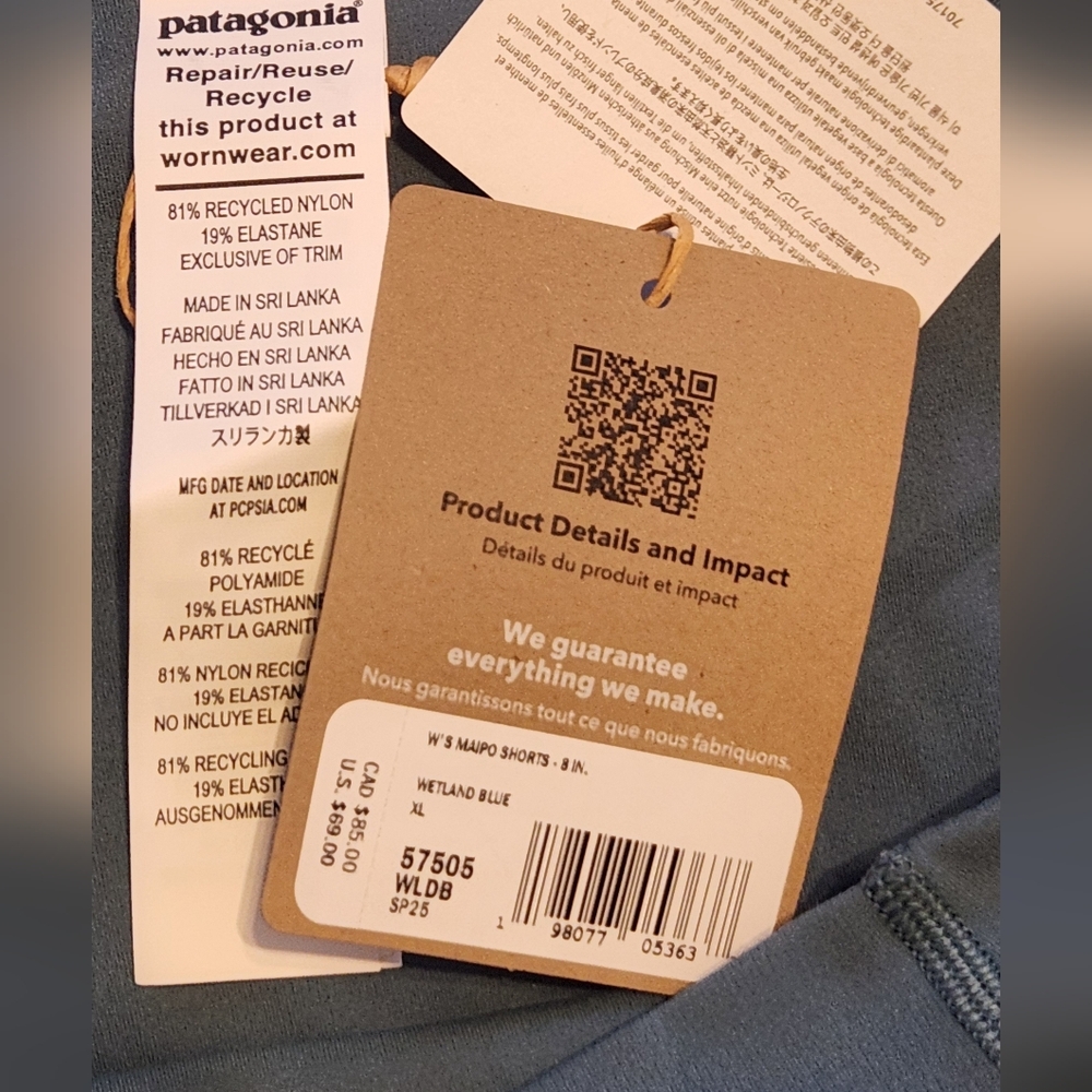 Women's Patagonia Maipo Shorts. Blue. Size XL. NWT - Picture 4 of 7